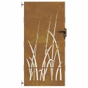 vidaXL Hageport 85x175 cm cortenstål gressdesign