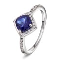 Pan Jewelry Ring i sølv med blå zirkonia størrelse 50