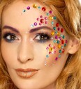 Smiffys Jewel Face Gems Multi Rainbow 100 stk