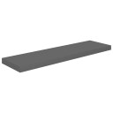 vidaXL Flytende vegghylle h?yglans gr? 90x23,5x3,8 cm MDF