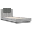  Sengeramme med hodegavl grå sonoma 100x200 cm konstruert tre 8721012276734
