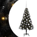  Juletre med 150 LED med stativ Svart 120 cm PVC