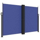  Uttrekkbar sidemarkise blå 160x1200 cm 4004821