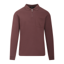 Denis LS Pique Fudge M Interlock LS polo pique