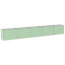 vidaXL Hevet Hagebed Pastellgrønn 400 x 40 x 55 cm kaldvalset stål
