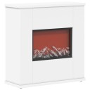 vidaXL Elektrisk peis Hvit 47 x 18 x 48 cm Konstruert tre
