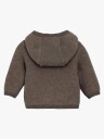 Huttelihut Ullfleecejakke Merinoull, Brown Melange, 86