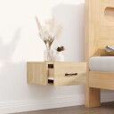 vidaXL Veggmontert nattbord sonoma eik 35x35x20 cm