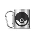 Pokémon Krus med Karabinkrok 235ml - Pokéball i Rustfritt Stål