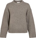 Vila Visia L/S O Neck Knit Pullover   FALCON   XXL
