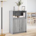  Skjenk med LED grå sonoma 72x34x100 cm konstruert tre
