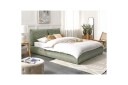 Dubbelsäng Beliani Vinay med lamellram Beige, 160x200 cm Green 160x200 -