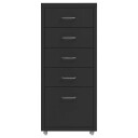  Mobilt arkivskap svart 28x41x69 cm metall