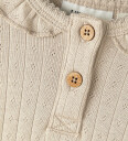 Lil Atelier Lil' Atelier Body L/æ Noos NbfRachel Tåke m. Hullmønster 68 Langermet Body Beige 62