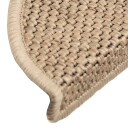 vidaXL Selvklebende trappematter sisal-utseende 15 stk 56x20 cm sand