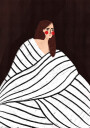 The Woman With Black and White Stripes Poster Plakat / 21x30cm