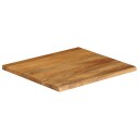  Bordplate naturlig kant 80x80x3,8 cm heltre mango 370602