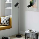 Lindby Gulvlampe Karoli med fleksibel svart arm