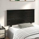 vidaXL Sengegavl svart 124x6x82,5 cm heltre furu
