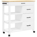  Kjøkkenvogn MONZA 84x40x88,5 cm heltre furu