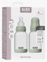 BIBS Slow Flow Glass Tåteflaske Silikon 2-Pakk 120 ml Sage