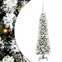  Kunstig juletre Grønn og hvit 120 cm PVC og Metall og Plast