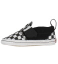 VANS IN Slip-On V Crib Sneakers Checker Black/True White 19