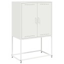  Highboard hvit 68,5x38,5x107 cm stål