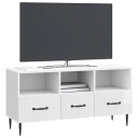  TV skap Høgglans hvit 102 x 34,5 x 50 cm Konstruert tre