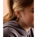 Blomdahl Golden Titanium Ear Ring 14 mm Heart 10 mm Rainbow Black Di