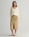 Chino-skjørt med splitt foran DARK KHAKI 34