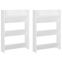 vidaXL Veggskoskap 2 stk hvit 60x18x90 cm sponplater