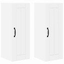  Kjøkkenskap 2 pcs Høyglanset hvit 30 x 31 x 80 cm