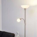 Lindby Uplight Elaina med leselampe, matt nikkel
