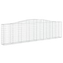 vidaXL Gabionkurver buede 5 stk 400x30x100/120 cm galvanisert jern