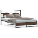  Sengeramme uten madrass brun eik 137x190 cm konstruert tre 4107015