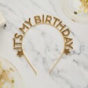Club Green Hootyballoon Hårbøyle It’s My Birthday Gull i Metall One size HBMM377