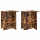  Kaffebord 2 pcs Røkt Eik 40 x 30 x 49 cm Konstruert tre