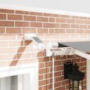  Markiseramme med LED  stripelys Hvit 350 x 250 cm Aluminium