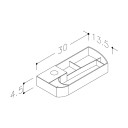Korsbakken Boks for høyskap 30x13,5x4,5 cm,