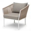 Lenestol Hillerstorp Lersund Hvit/Beige   Hvit/Beige