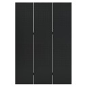 vidaXL Romdeler 3 paneler svart 120x180 cm stål