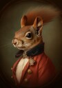 Squirrel Portrait Plakat Plakat / 30x40cm