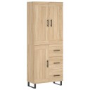  Highboard sonoma eik 69,5x34x180 cm konstruert tre