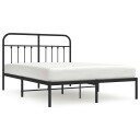 vidaXL Sengeramme i metall med sengegavl svart 150x200 cm 8720845881238