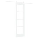vidaXL Skyvedør med Utstyr Sett "ORKDAL" Hvit Solid Tre & Glass
