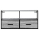  TV-benk grå sonoma 80x31x39,5 cm konstruert tre og metall 8721102839818