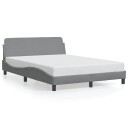  Sengeramme Dover lysegrå 135x190 cm stoff
