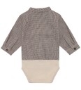 Hust and Claire Body I/e - HCBertil - Harry Sjekk - Fransk Oak - Hust and Claire - 68 - Langermet Body Beige Brun Marineblå - 62