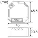 Hide-A-Lite Round Trykkdimmer 200 w, DALI/Push